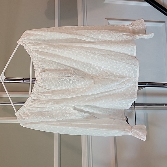 NWT Lea & Viola Cotton Eyelet Top - Picture 5 of 10